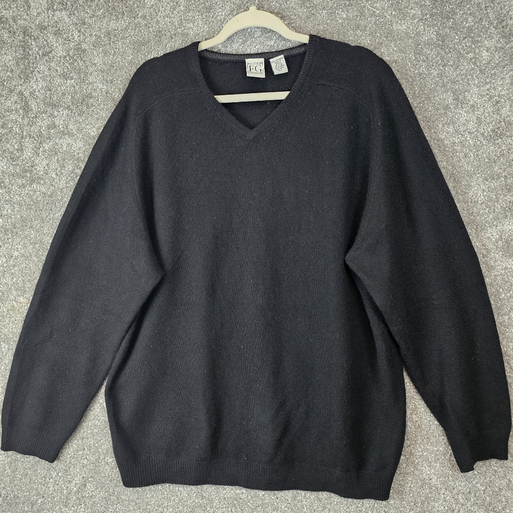 Field Gear Cashmere Sweater XL Black Outdoors Golf Quiet Luxury Old Money Comfy